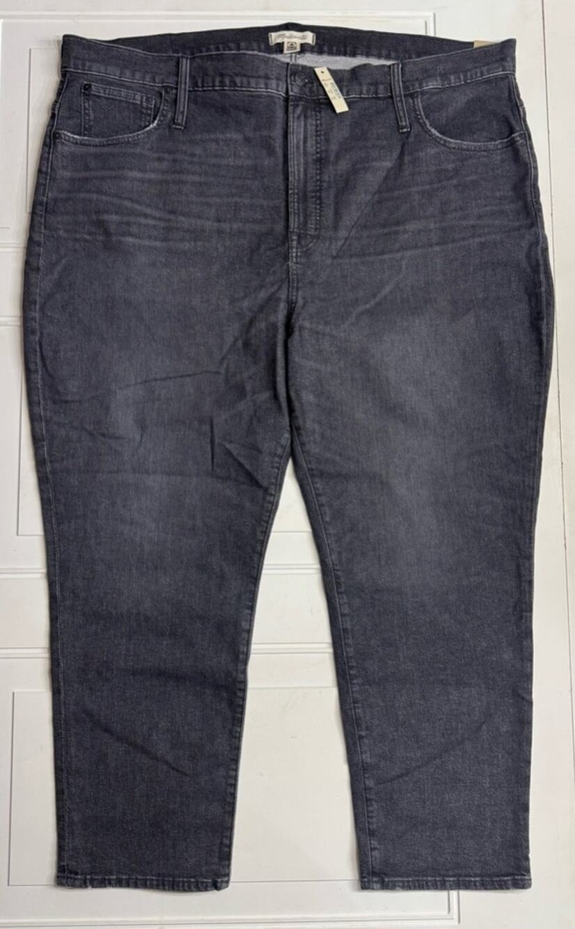 Madewell NWT Womens Sz 37/24W The Perfect Vintage Crop Jeans Black Wash